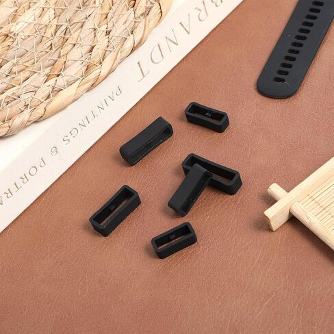 12 Pcs Silicone Watch Band Keepers 16mm /18mm /20mm /22mm /24mm /26mm Watch Strap Holder Loop Black Watches Band Fastener Rings Replacement Rubber Watches Wristband Keeper Retainer in Saudi Arabia