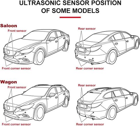 2pcs Reverse Backup Parking Rear PDC Bumper Park Assist Object Sensor 89341-64010-A0 Compatible with Toyota 4RUNNER 2013 2014 2015 2016 2017 2018 in Saudi Arabia