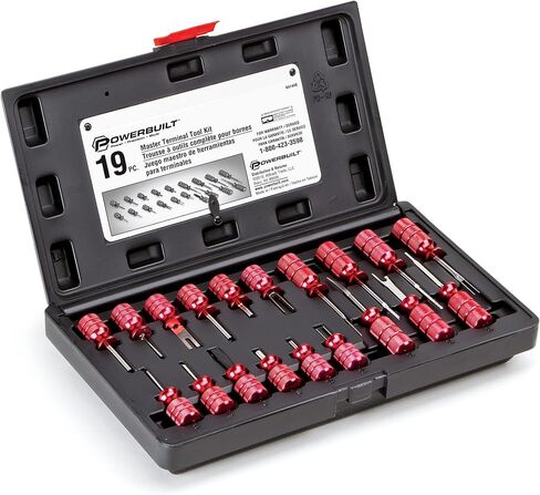 Powerbuilt Master Terminal Tool Kit, 19 Piece, Release and Remove from Electrical Connectors, Prevent Damage to Sensors, Wire Harnesses - 641448 in Saudi Arabia
