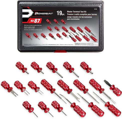 Powerbuilt Master Terminal Tool Kit, 19 Piece, Release and Remove from Electrical Connectors, Prevent Damage to Sensors, Wire Harnesses - 641448 in Saudi Arabia