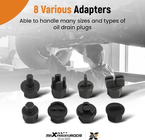 maXpeedingrods Oil Drain Plug Screw Removal Installer Wrench Assembly Tool with 3/8-inch Drive T-Handle and 8pcs Adapters, for Audi VW Ford Mercedes BMW Chrysler Lincoln Volvo Mazda GM in Saudi Arabia