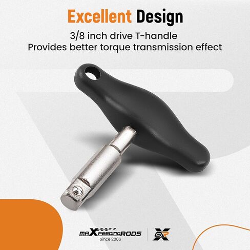 maXpeedingrods Oil Drain Plug Screw Removal Installer Wrench Assembly Tool with 3/8-inch Drive T-Handle and 8pcs Adapters, for Audi VW Ford Mercedes BMW Chrysler Lincoln Volvo Mazda GM in Saudi Arabia
