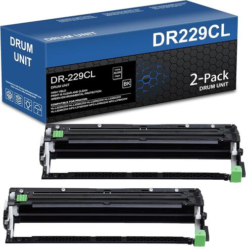 DR-229CL Drum Unit 2-Pack Replacement for Brother DR-229CL DR229 CL Drum Unit to Use with HL-L3280CDW HL-L3295CDW MFC-L3765CDW MFC-L3780CDW Printer (Only Drum) in Saudi Arabia