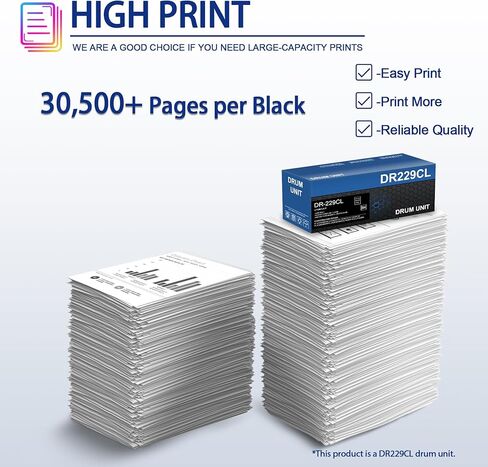 DR-229CL Drum Unit 2-Pack Replacement for Brother DR-229CL DR229 CL Drum Unit to Use with HL-L3280CDW HL-L3295CDW MFC-L3765CDW MFC-L3780CDW Printer (Only Drum) in Saudi Arabia