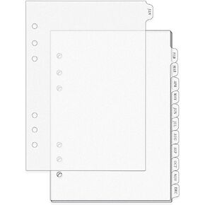 1 Pack A5 Binder Tabs Dividers Plastic Pre-Printed Monthly Index Divider 12 Month Frosted Tab Folder Page Separators for Notebook Planner Journal File Documents (12) in Kuwait