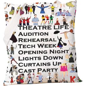 PXTIDY Musical Theatre Life Tote Bag Dramatic Theatrical Thespian Gift Theatre Drama Shoulder Bag Actor Actress Gifts in Kuwait