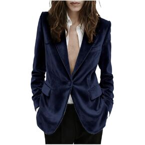 سترة نسائية مخملية بقصة ضيقة وسترة دافئة بزر واحد لفصل الشتاء وحفلات الزفاف وحفلات الزفاف سترة نسائية دافئة in Kuwait