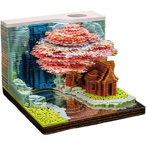 2026 قطعة الوقت التقويم 3D التقويم الأسبوعي المفكرة 3D المسيل للدموع بعيدا التقويم DIY ورقة نحت الفن سطح المكتب الديكور هدية لعيد الميلاد واحتفالات عيد الميلاد ب in Kuwait