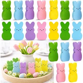 ديكور خشبي لعيد الفصح، مجموعة أرنب صغيرة مكونة من 30 قطعة، صينية متدرجة قائمة بذاتها وحشوات سلة عيد الفصح، ديكورات رف رف رف الطاولة المركزية in Kuwait