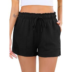 Lovasy المرأة الصيف السراويل غير رسمية مع جيوب مرونة عالية الخصر السراويل المتدلية صالة الجانب الشق خفيفة الوزن أسفل S-3XL in Kuwait