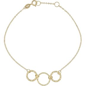 Bony Levy 14K Yellow Gold Trio Circle Line Delicate Bracelet in Kuwait