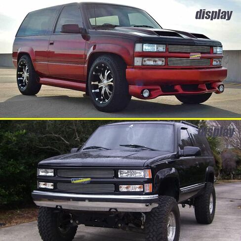 Billet Grille Polished Grille Inserts Combo Fits 1994-1999 Chevy C/K Pickup/Suburban/Tahoe in Saudi Arabia