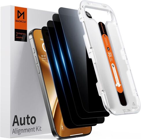 4 عبوات من DIMONCOAT لهاتف iPhone 15 Pro Max واقي شاشة [حماية عسكرية 10X] [إطار سهل التركيب] متوافق مع iPhone 15 Pro Max 6.7 بوصة HD Diamonds حافظة من الزجاج الصلب المقوى [خالية من الفقاعات] in Kuwait