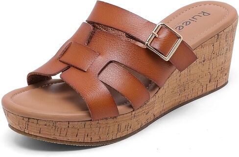 Wide Width Wedge Sandals for Women, Summer Platform Comfort Slip on Sandal Casual Outdoor Womens Sandals. in Saudi Arabia