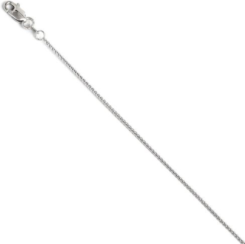سوار خلخال من Roy Rose Jewelry Leslies من الذهب الأبيض عيار 14 قيراط 1 مم 9 سلسلة قمح ~ الطول 9 بوصات in Saudi Arabia