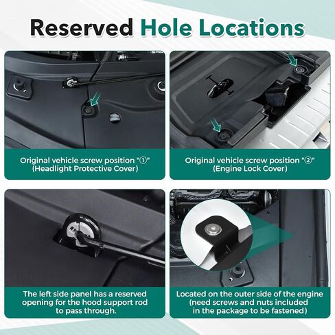 Karltys Headlight Cover Plate, Silicone Front Hood Latch Protective Pad, Engine Compartment Side Protection Plate Compatible with Toyota Land Cruiser Prado 250 LC250 2024-2025 2026(Not for 1958) in Saudi Arabia