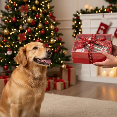 Christmas Dog Toys, Dog Squeaky Toys & Dog Rope Toys & Dog Tennis Toy Ball, Soft Plush Christmas Dog Toys & Rubber Dog Toys for Small, Medium, Large Dogs in Kuwait