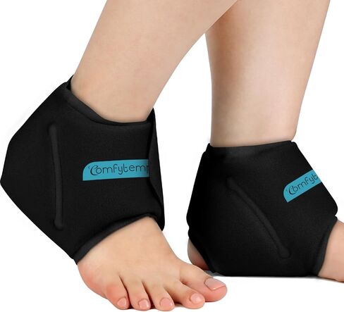 Comfytemp Ankle Ice Pack Wrap for Swelling, Plantar Fasciitis, Foot Pain Relief, FSA HSA Approved, Reusable Gel Cold Compression Ankle Brace for Injuries, Achilles Tendonitis, 1PC, Gifts for Men Women in Kuwait