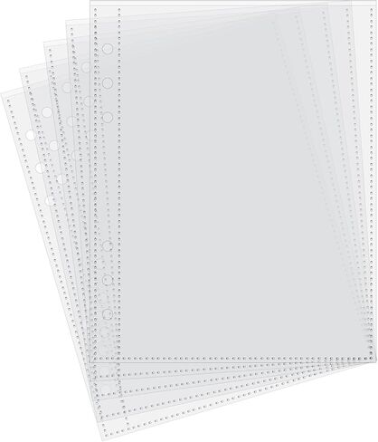 30 Sheets Clear Binder Sleeves A5 Binder Index Card Sleeve Double Sided Plastic Pocket Sheets Protectors for Photos Card Sticker Plastic Sleeves Inserts for 6 Ring A5 Binder (2-Pocket) in Saudi Arabia