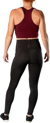 Vakandi Apparel EDC Signature Leggings مع حزام خصر FlexCarry الجديد - ارتفاع عالٍ، أسود، P in Saudi Arabia