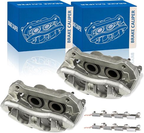 Disc Brake Caliper Front Pair Compatible with 2012-2020 Ford F-150 2011-2013 Ford Lobo 6.2L 2015-2020 Ford Lobo 3.5L 5.0L Brake Caliper Assembly 18B5405 18B5404 in Kuwait