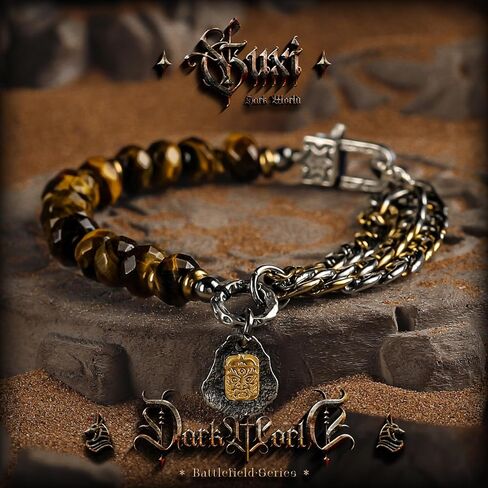 سوار عين النمر الطبيعي من GUXI-Hunt للرجال، خرز من الأحجار الكريمة الفاخرة، سوار حماية مصنوع يدويًا نقيًا، قلادة من الفضة الإسترليني عيار 925، هدايا لتخفيف التوتر، أساور أفضل صديق in Kuwait