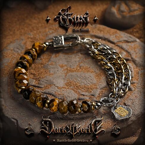 سوار عين النمر الطبيعي من GUXI-Hunt للرجال، خرز من الأحجار الكريمة الفاخرة، سوار حماية مصنوع يدويًا نقيًا، قلادة من الفضة الإسترليني عيار 925، هدايا لتخفيف التوتر، أساور أفضل صديق in Kuwait