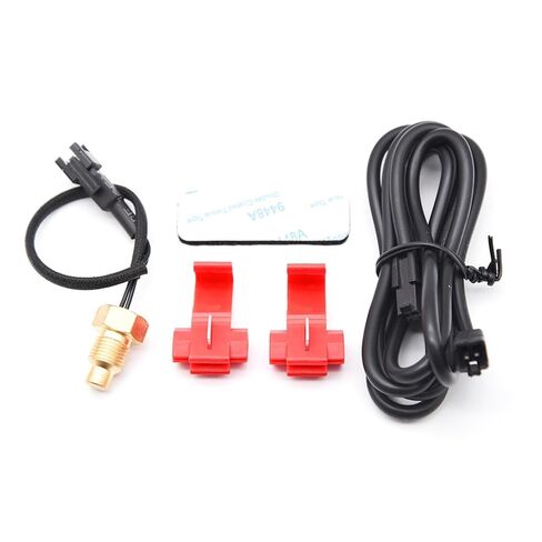 مقياس حرارة رقمي LCD للدراجات النارية، محول درجة حرارة الماء العالمي، ملحقات سباقات الدراجات النارية لـ XMAX250 300 NMAX CB 400 CB500X (حامل أسود) in Kuwait
