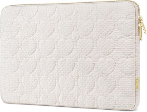 حقيبة كمبيوتر محمول MOSISO مقاس 13-14 بوصة، حافظة كمبيوتر محمول مقاس 13.3 بوصة متوافقة مع MacBook Air 13 13.3 13.6/Pro 13/14، HP Dell ASUS Lenovo، حقيبة كمبيوتر مبطنة لطيفة على شكل قلب مربع للنساء، رملي in Kuwait