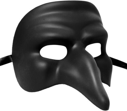 L.M.K Phantom of the Opera Venetian Masquerade Mask - Metallic Black in Saudi Arabia