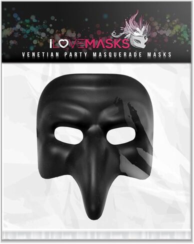 L.M.K Phantom of the Opera Venetian Masquerade Mask - Metallic Black in Saudi Arabia