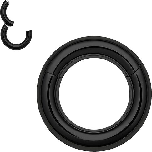 Surgical Steel Hinged Septum Rings 2G 4G 6G 8G 10G 12G Segment Clicker Large CBR PA Piercing Nose Jewelry Gauge Hoop Earrings for Conch Helix Tragus Daith in Saudi Arabia