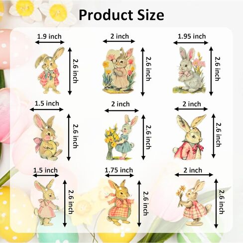 Vintage Easter Decoration Wooden Hanging Ornaments - 36Pcs Vintage Style Rabbits Bunny Wood Cutouts Rustic Farmhouse Spring Tree Decor Home Easter Party Supplies in Saudi Arabia