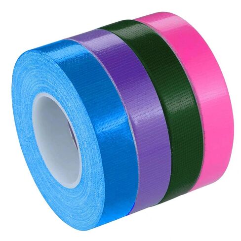 3 لفات شريط لاصق ملون، شريط أنابيب مياه متعدد الاستخدام، شريط لاصق مقاوم للماء، ترميز الألوان، شريط متعدد الوظائف للحرف اليدوية والفنون، بدون بقايا، سهل التمزيق باليد، رائع للتغليف. in Kuwait