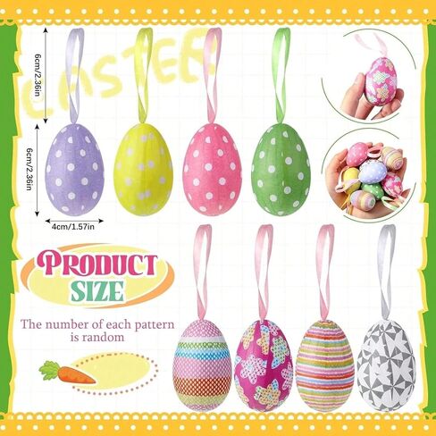 10PCS Easter Eggs, Colorful Easter Egg Ornaments, Bulk Paper Pulp Foam Easter Egg Decorations, Easter Party Gifts, Craft Trees, Spring Home Decor in Saudi Arabia