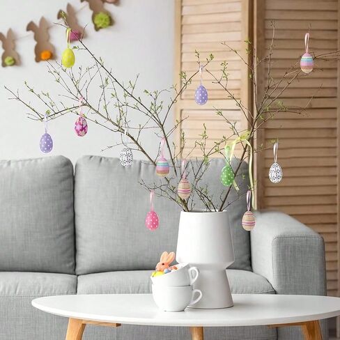 10PCS Easter Eggs, Colorful Easter Egg Ornaments, Bulk Paper Pulp Foam Easter Egg Decorations, Easter Party Gifts, Craft Trees, Spring Home Decor in Saudi Arabia