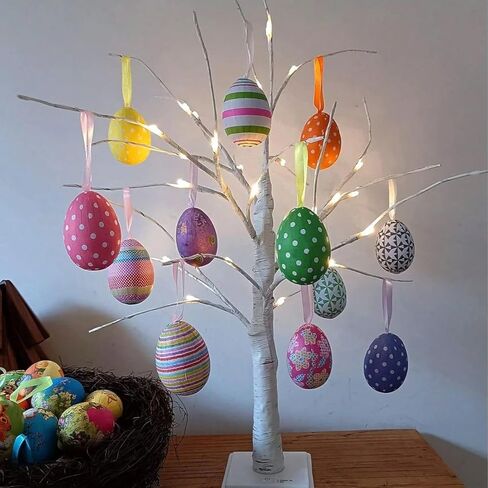 10PCS Easter Eggs, Colorful Easter Egg Ornaments, Bulk Paper Pulp Foam Easter Egg Decorations, Easter Party Gifts, Craft Trees, Spring Home Decor in Saudi Arabia