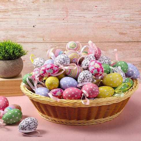 10PCS Easter Eggs, Colorful Easter Egg Ornaments, Bulk Paper Pulp Foam Easter Egg Decorations, Easter Party Gifts, Craft Trees, Spring Home Decor in Saudi Arabia