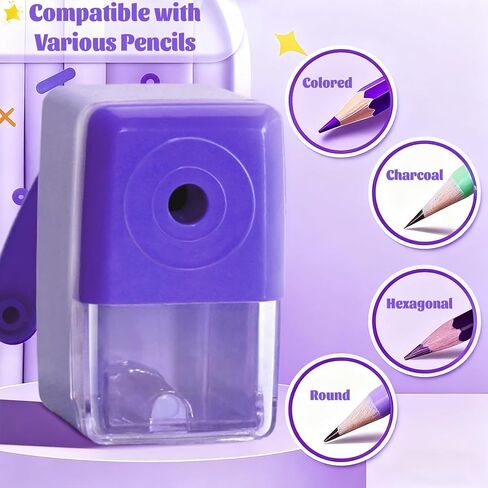 Manual Color Pencil Purple Small Sharpener Handheld for Kids for Colored Pencils in Kuwait