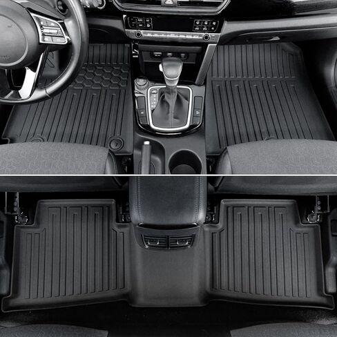 Floor Mats for Kia Seltos 2024-2026, All Weather Floor Mats Trunk Cargo Liner with Backrest Protectors Accessories, Full Coverage Set (Not fit Subwoofer) in Kuwait