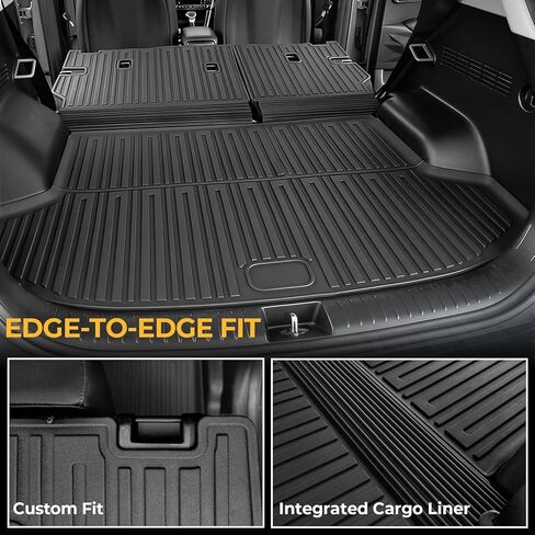 Floor Mats for Kia Seltos 2024-2026, All Weather Floor Mats Trunk Cargo Liner with Backrest Protectors Accessories, Full Coverage Set (Not fit Subwoofer) in Kuwait