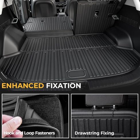 Floor Mats for Kia Seltos 2024-2026, All Weather Floor Mats Trunk Cargo Liner with Backrest Protectors Accessories, Full Coverage Set (Not fit Subwoofer) in Kuwait