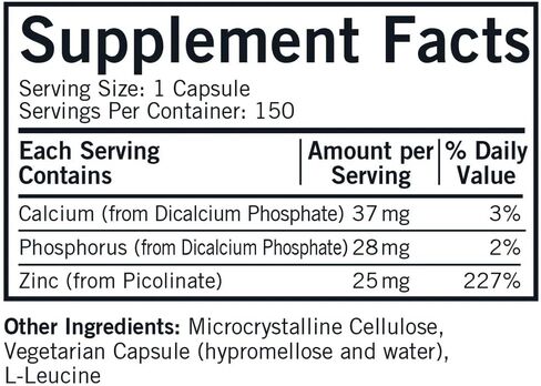 Kirkman Zinc Picolinate 25 Mg Hypoallergenic Vegetarian Capsules Gluten Free Casein Free Minerals 150 in Kuwait