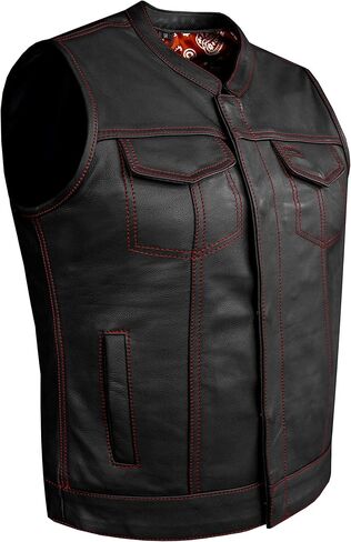 Motorcycle Womens Light weight Club Purple & Red Paisley Liner Leather Vest 2 Colors in Saudi Arabia