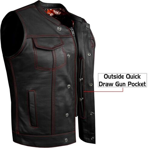 Motorcycle Womens Light weight Club Purple & Red Paisley Liner Leather Vest 2 Colors in Saudi Arabia