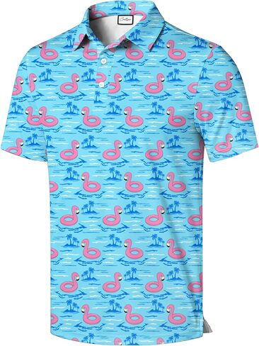 Wolf Graphic Polo Shirt, White with Black Collar, Watercolor Art Design, Short Sleeve in Saudi Arabia