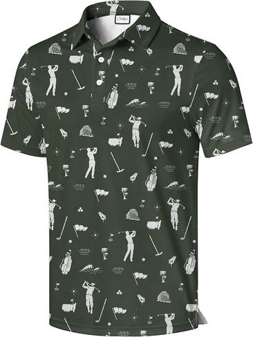 Polo Shirt, Black and White Checkered Pattern, Short Sleeve, Collared, Regular Fit in Saudi Arabia