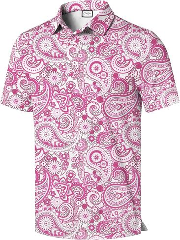 Polo Shirt, Black and White Checkered Pattern, Short Sleeve, Collared, Regular Fit in Saudi Arabia