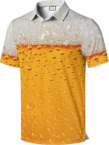 CoolWick Bowling Polo Shirt, Black with Skull and American Flag Design, Short Sleeve Performance Fabric in Saudi Arabia