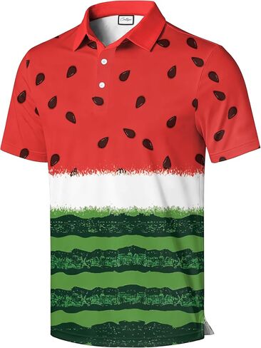 CoolWick Bowling Polo Shirt, Black with Skull and American Flag Design, Short Sleeve Performance Fabric in Saudi Arabia